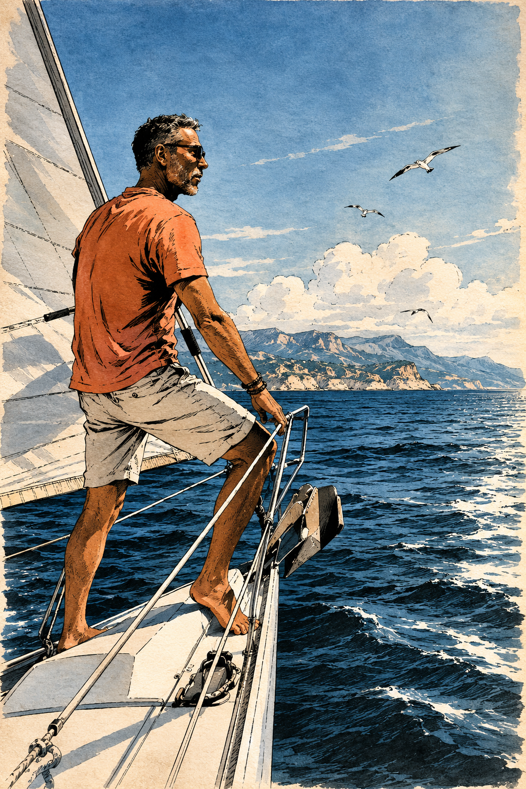 Homme bastingage Océanis 393